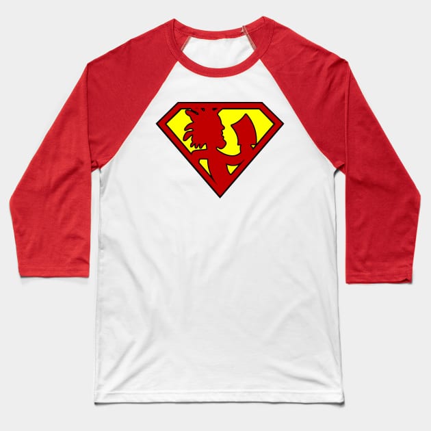 Super-lo Baseball T-Shirt by blinky2lame